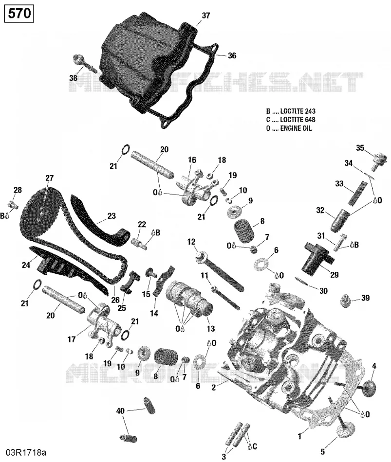 Rotax - Culasse, Avant - 570 EFI