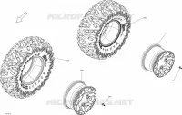 Roues Et Pneus Defender - Ensemble CAB