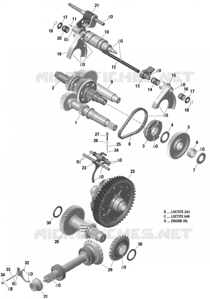 Boîte De Vitesses Et Composantes Avec Différentiel Verrouillable