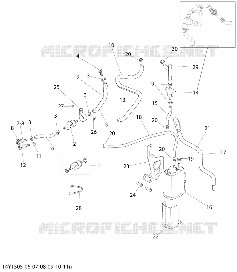 Système EVAP - NO CARB _14Y1505n