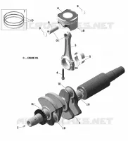 Moteur - Vilbrequin Et Pistons - 600 ACE