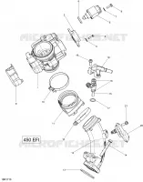 Collecteur Admission Air et Carter de Papillon - 450 EFI