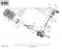 Vilebrequin et Pistons - 650 EFI