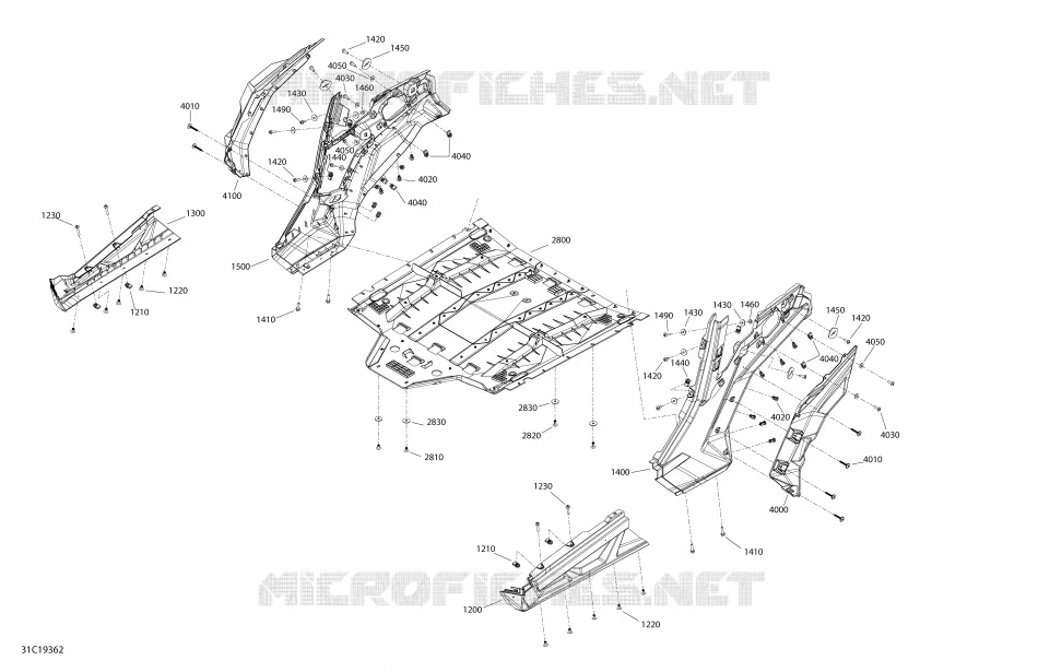 Carrosserie - 1000R - Section du Milieu
