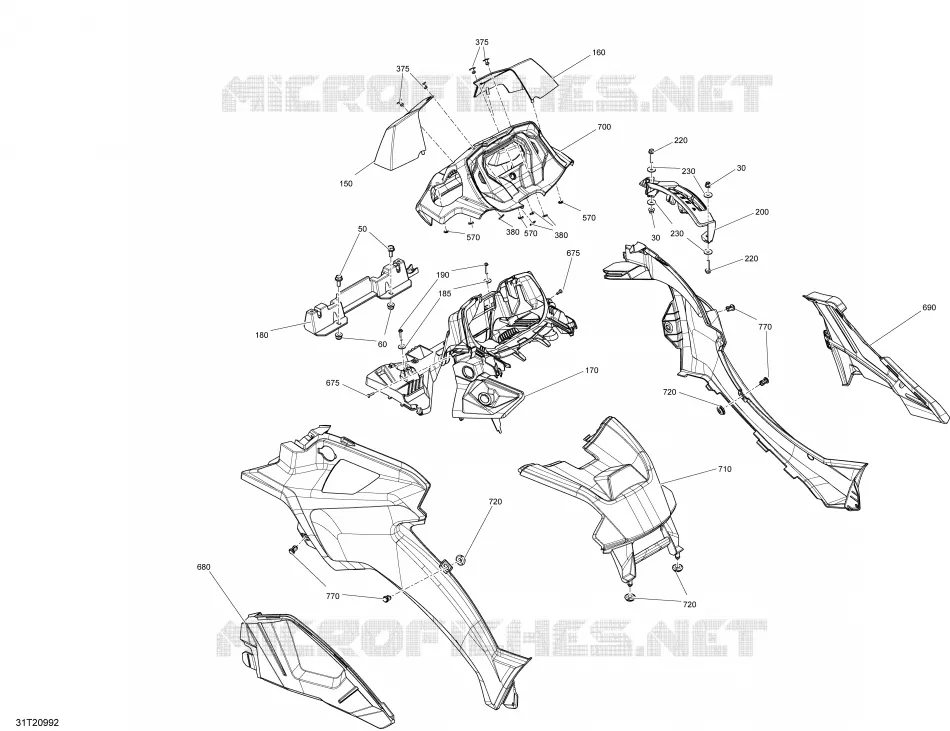 Carrosserie - Section Centrale - Vert Escadron