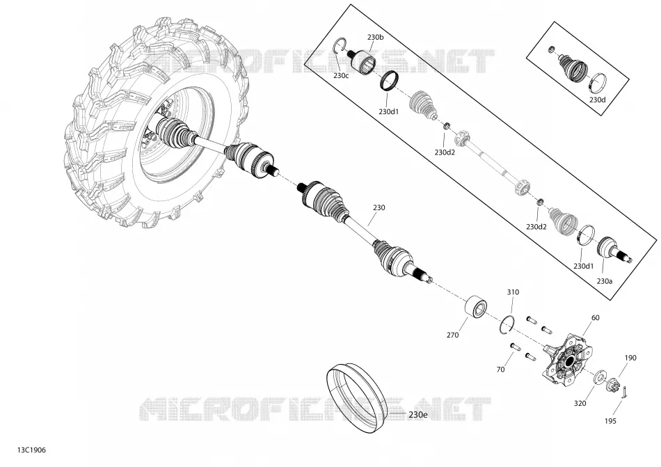 Entraînement Arrière - 1000R EFI
