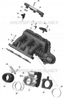 01- ROTAX - Collecteur Admission Air Et Carter De Papillon - Turbo RR