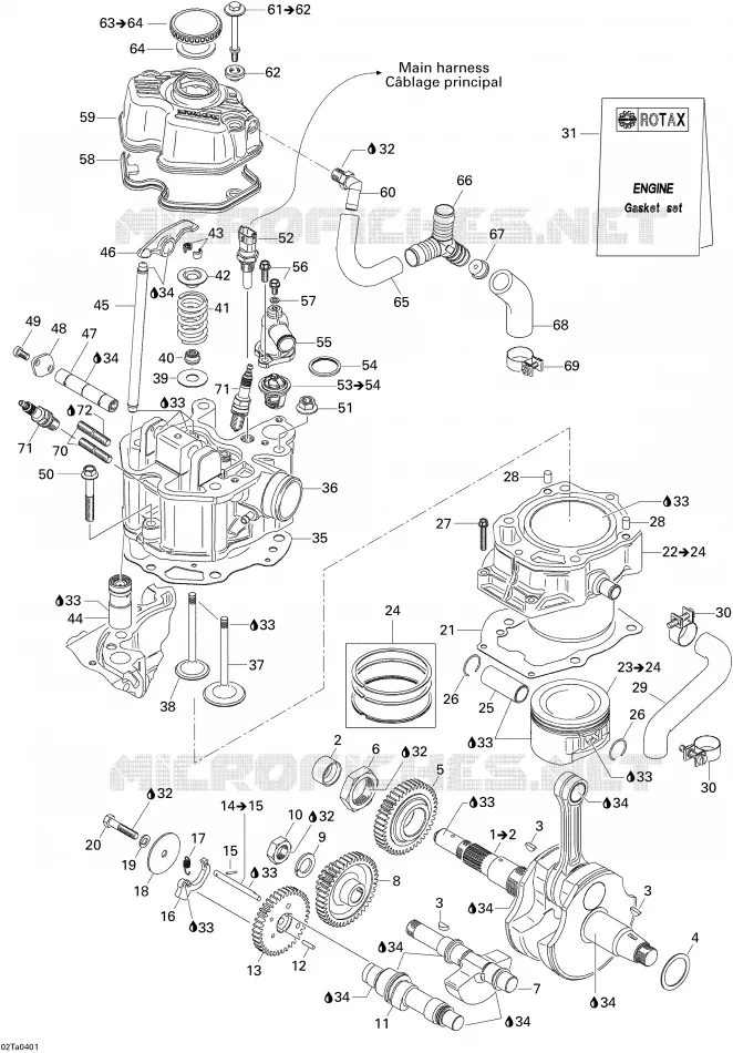 Vilebrequin, Pistons, Cylindres
