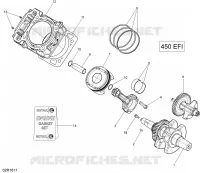 Vilebrequin et Pistons - 450 EFI