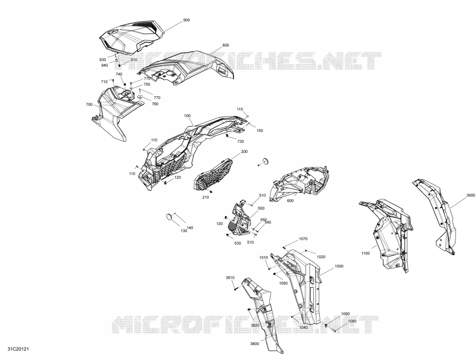 Carrosserie - Section Avant - Rouge