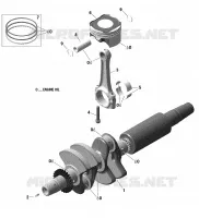 Moteur - Vilbrequin Et Pistons - 600 ACE