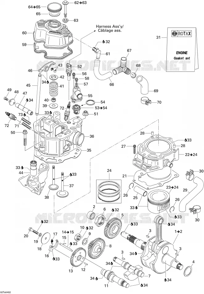Vilebrequin, Pistons, Cylindres