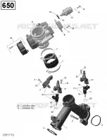 Collecteur Admission Air et Carter de Papillon - 650 EFI