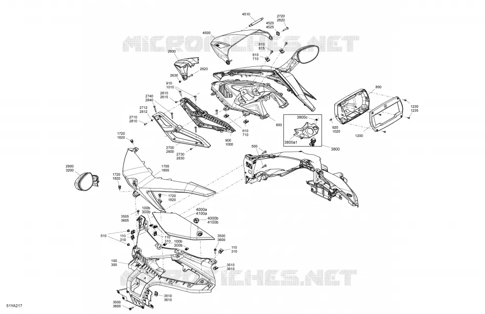 Carrosserie - Console -  Chine