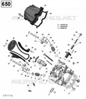 Culasse, Avant - 650 EFI