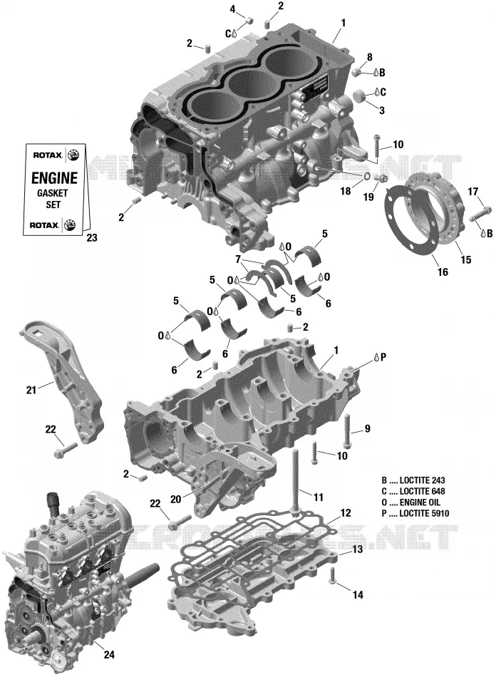 Moteur - Carter - 900 ACE