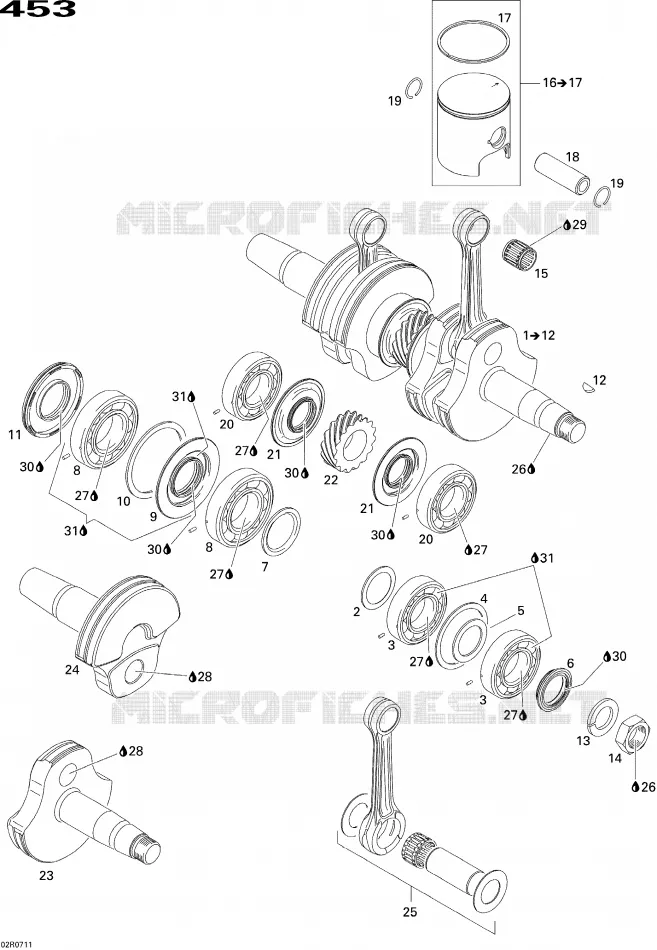 Vilebrequin Et Pistons - 850 EFI