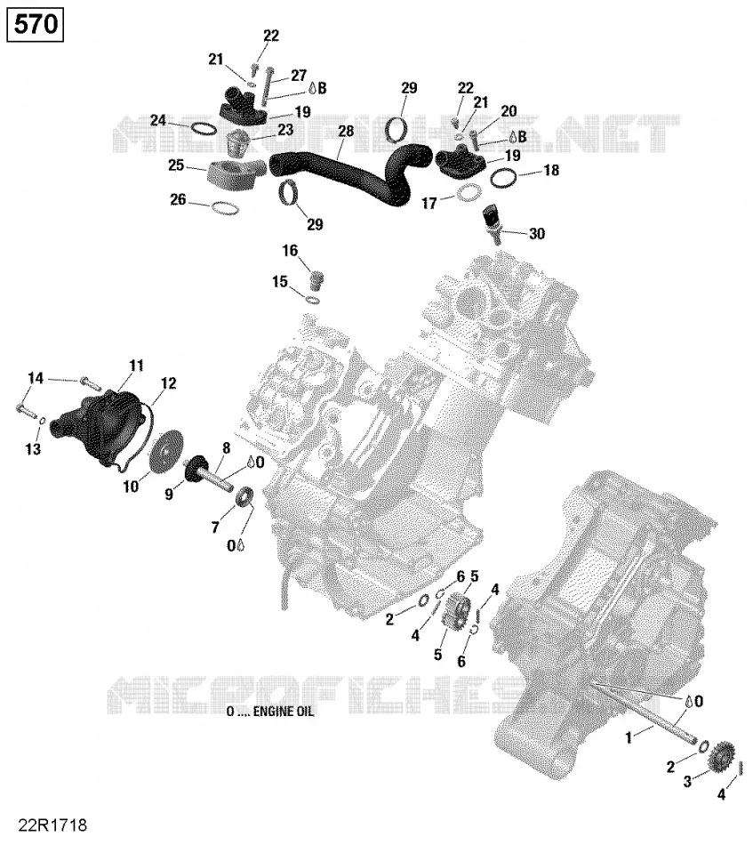 Rotax - Refroidissement Moteur - 570 EFI