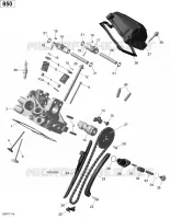 Rotax - Culasse, Arrière - 850 EFI