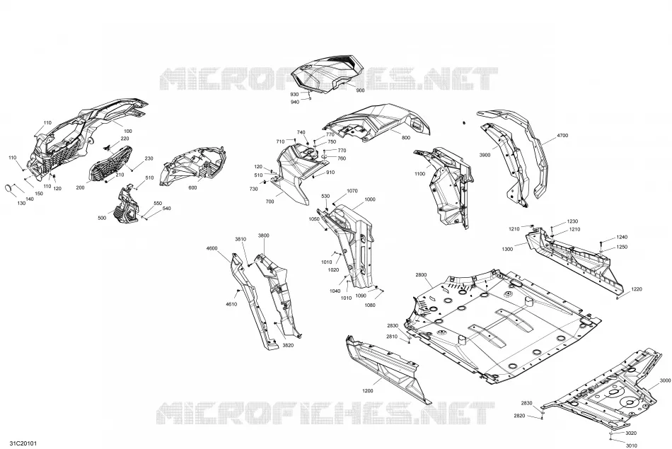 Carrosserie - Section Avant - Vert Mante