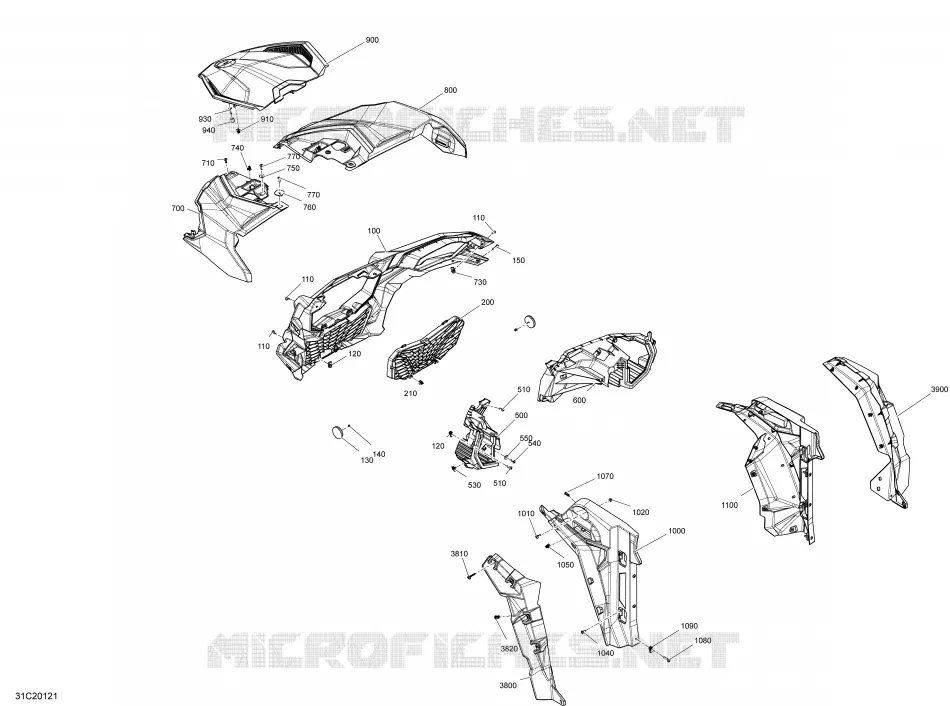 Carrosserie - Section Avant - Rouge