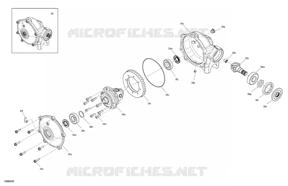 04- Drive - Front - Differential Parts - Model Without ABS