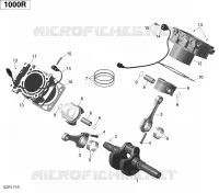 Vilebrequin, Piston et Cylindre - 1000R