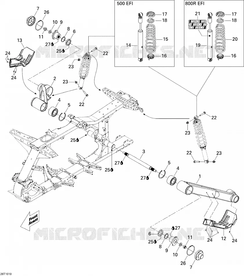Suspension Arrière 500 EFI