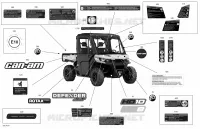 Décalques - HD8 - XT CAB