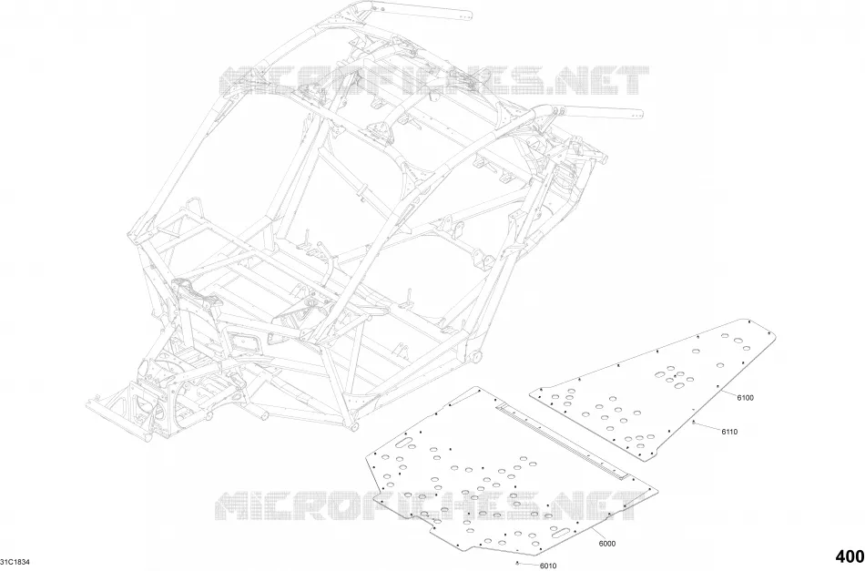 Carrosserie - Hyper Argent - Ensemble STD - Partie Plancher