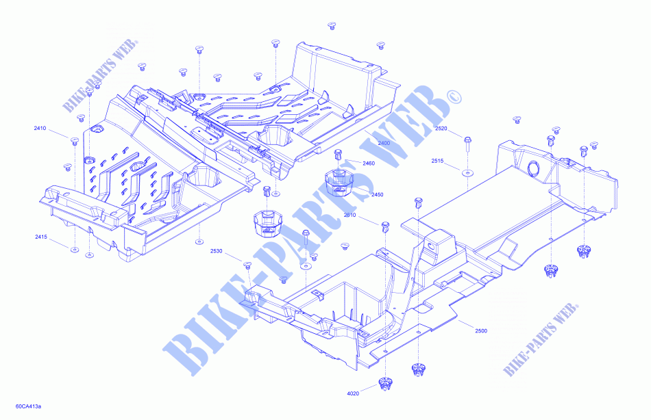 Carrosserie   Habitacle   Plancher pour Can-Am MAVERICK TRAIL DPS 1000 T de 2021