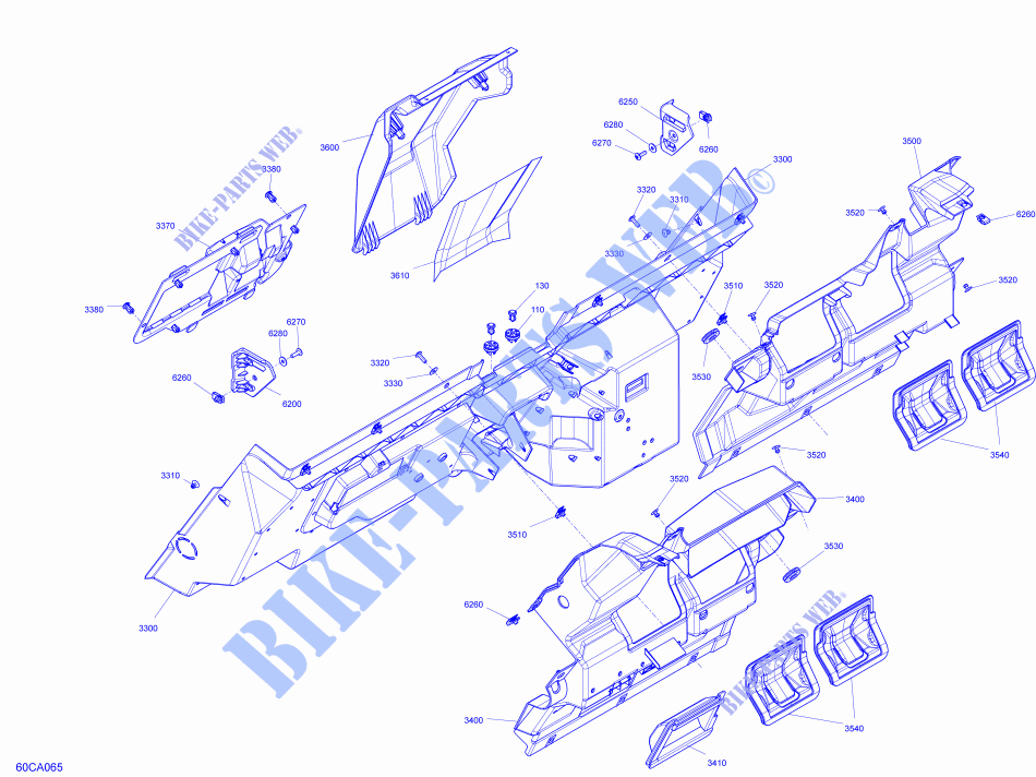 Carrosserie   Habitacle   Panneaux Arrières pour Can-Am MAVERICK MAX TURBO RR X RS de 2021