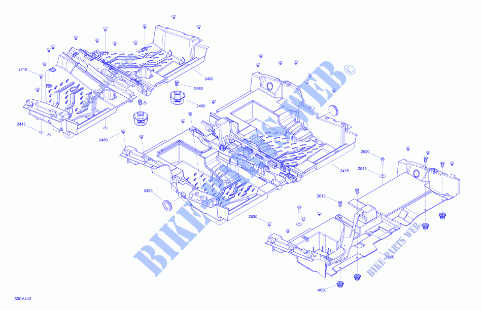 Carrosserie   Habitacle   Plancher pour Can-Am MAVERICK MAX SPORT DPS 1000R de 2021