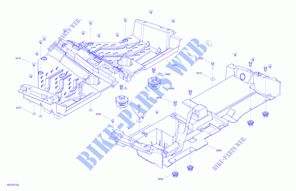 Carrosserie   Habitacle   Plancher pour Can-Am MAVERICK SPORT X RC 1000R de 2021
