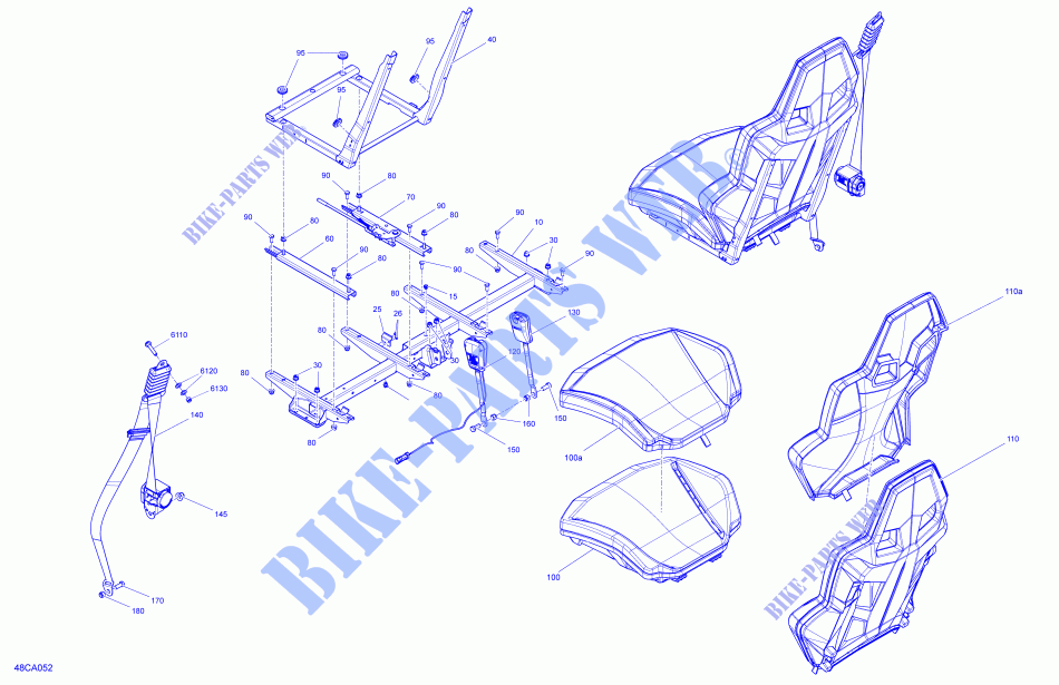 Carrosserie   Siège pour Can-Am MAVERICK SPORT X RC 1000R de 2021