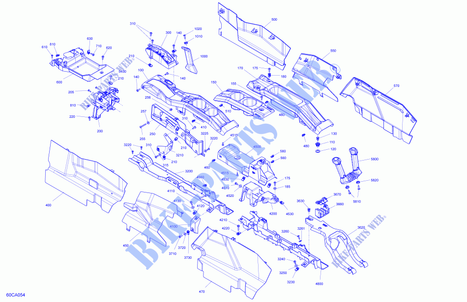 Carrosserie   Habitacle   Console Centrale pour Can-Am MAVERICK MAX TURBO R DS de 2021
