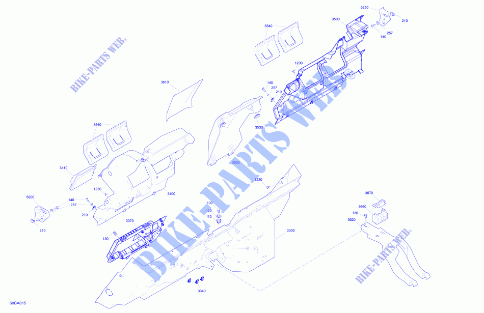 Carrosserie   Habitacle   Panneaux Arrières pour Can-Am MAVERICK TURBO RR X RC de 2021