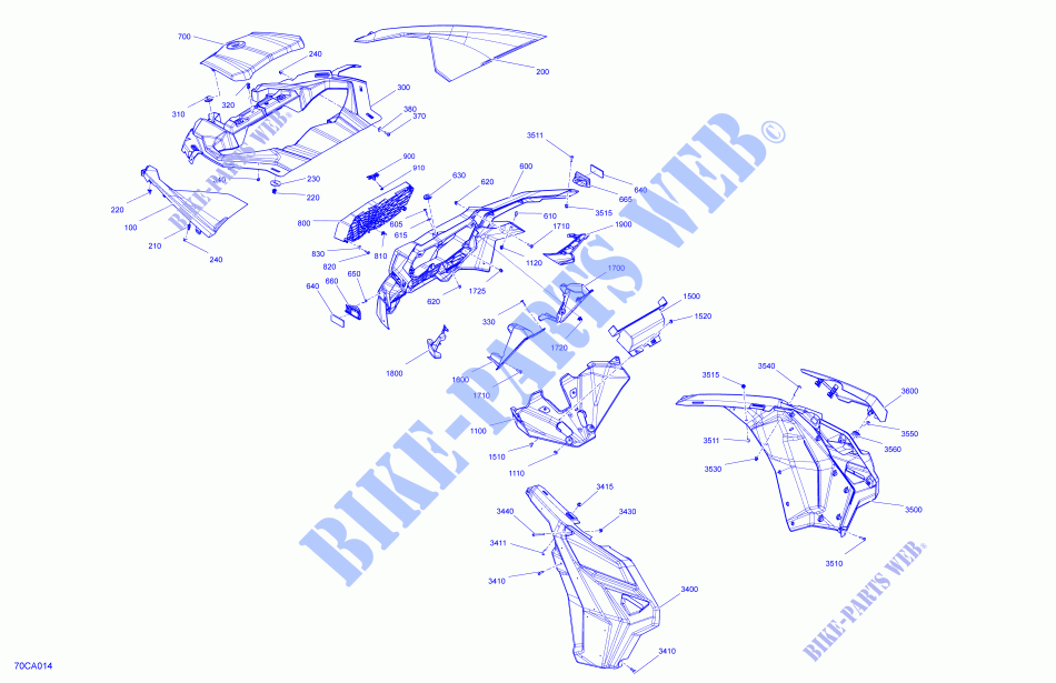 Carrosserie   Section Avant pour Can-Am MAVERICK TURBO RR X DS de 2021