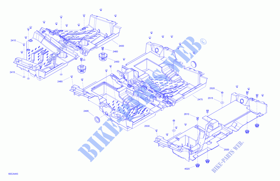 Carrosserie   Habitacle   Plancher pour Can-Am COMMANDER MAX 1000R de 2021