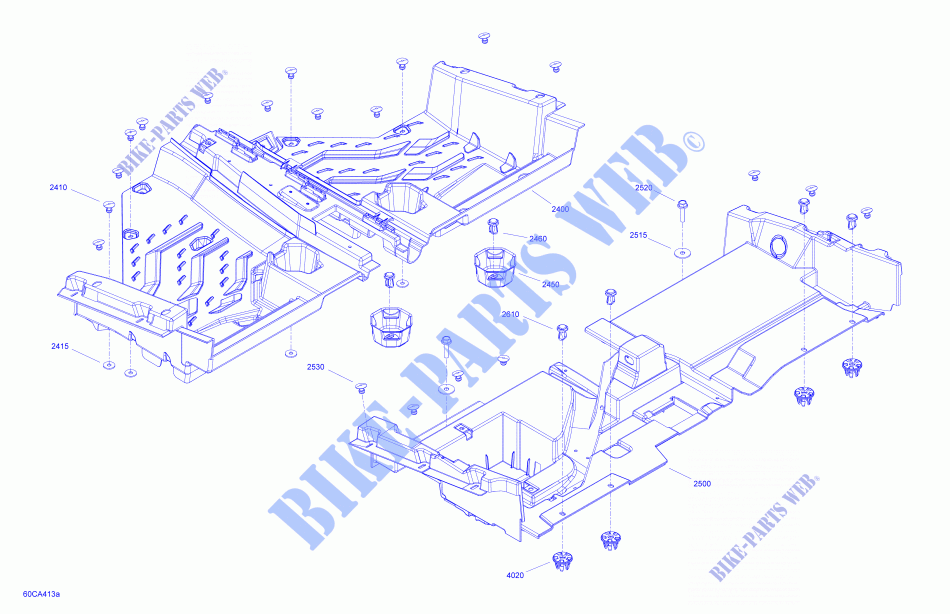 Carrosserie   Habitacle   Plancher pour Can-Am MAVERICK TRAIL 800 de 2021