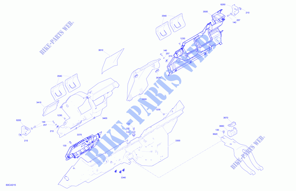 Carrosserie   Habitacle   Panneaux Arrières pour Can-Am MAVERICK TURBO RR X RC de 2021