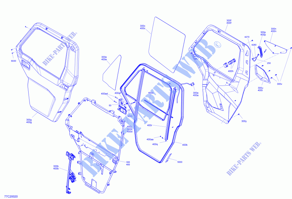 Cabine   Porte Avant pour Can-Am DEFENDER MAX CAB HD10 de 2020