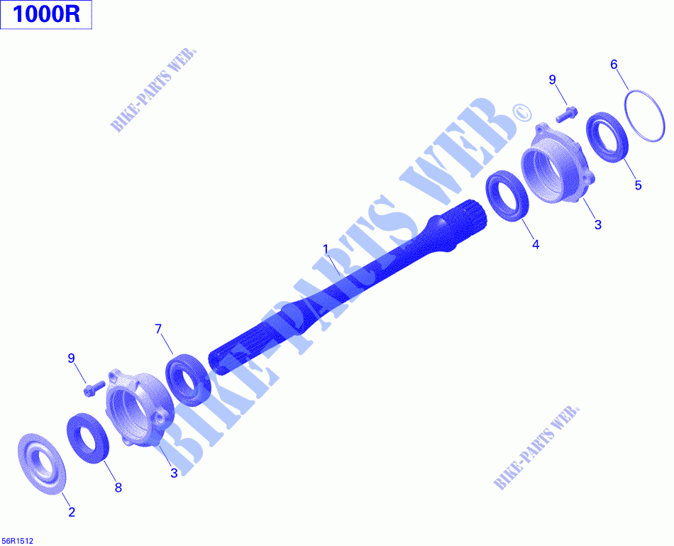 Arbre Entraînement _56R1512 pour Can-Am MAVERICK 1000 de 2015