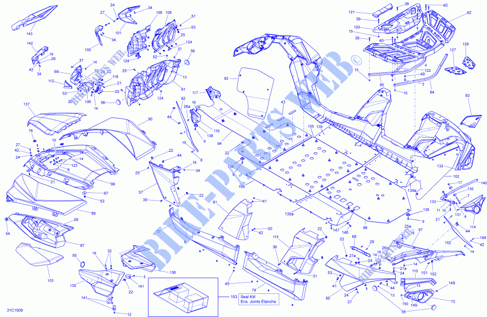 Carrosserie Et Accessoires _31C1509 pour Can-Am MAVERICK MAX 1000 de 2015