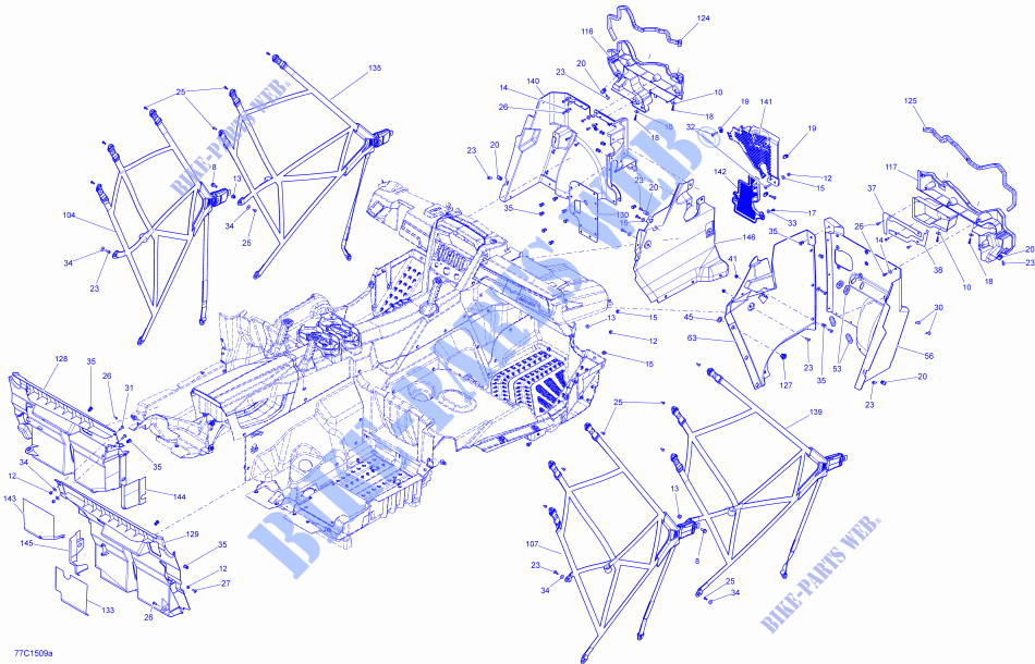 Habitacle Front And Rear_77C1509a pour Can-Am MAVERICK MAX 1000 de 2015