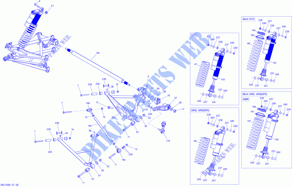 Suspension Arrière _26C1509 pour Can-Am MAVERICK MAX 1000 de 2015