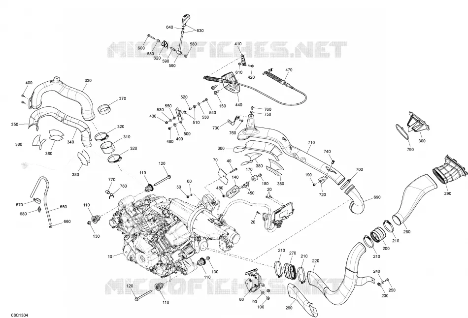 Moteur Et Support Moteur Can-Am SSV MAVERICK 1000 2013 MAVERICK 1000  MAVERICK 1000