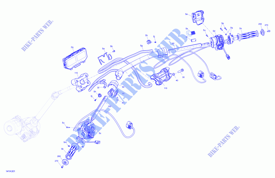 Mécanique   Guidon pour Can-Am SPYDER RT (FABRIQUE APRES 09/2020) de 2021