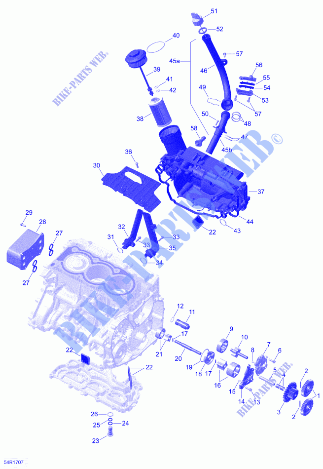 Rotax   Lubrification du Moteur pour Can-Am SPYDER RT LIMITED SE6 (FABRIQUE AVANT 09/2020) de 2021