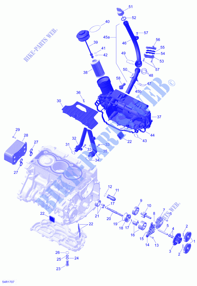 Rotax   Lubrification du Moteur pour Can-Am SPYDER F3 LIMITED EDITION NOIR (FABRIQUE APRES 09/2020) de 2021